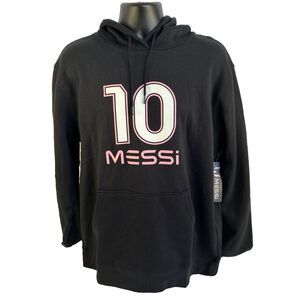 New Mens Messi Collection Lionel Messi #10 Hoodie Sweatshirt Size XL NWT Black